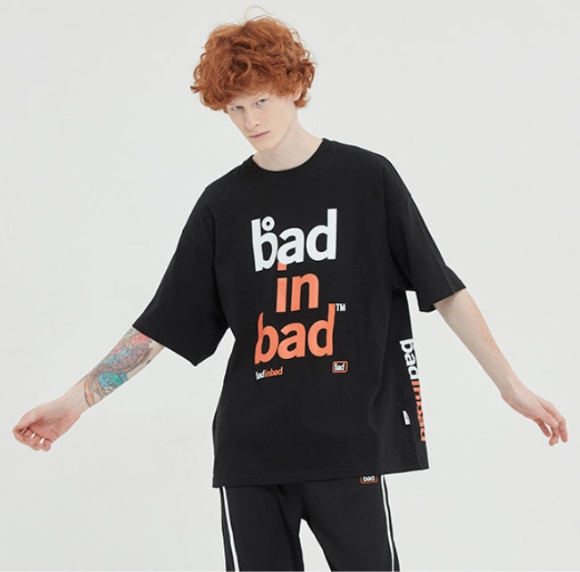ベドインベド(BADINBAD) BOLD LOGO TEE_BLACK