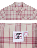 ベドインベド(BADINBAD) SQUARE CHECK HALF SHIRT_OATMEAL