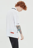 ベドインベド(BADINBAD) SERIF FONT HALF POLO_WHITE