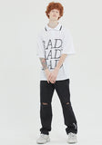 ベドインベド(BADINBAD) SERIF FONT HALF POLO_WHITE