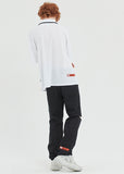 ベドインベド(BADINBAD) SERIF FONT HALF POLO_WHITE