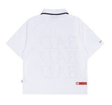 ベドインベド(BADINBAD) SERIF FONT HALF POLO_WHITE