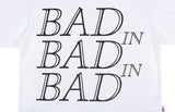 ベドインベド(BADINBAD) SERIF FONT HALF POLO_WHITE