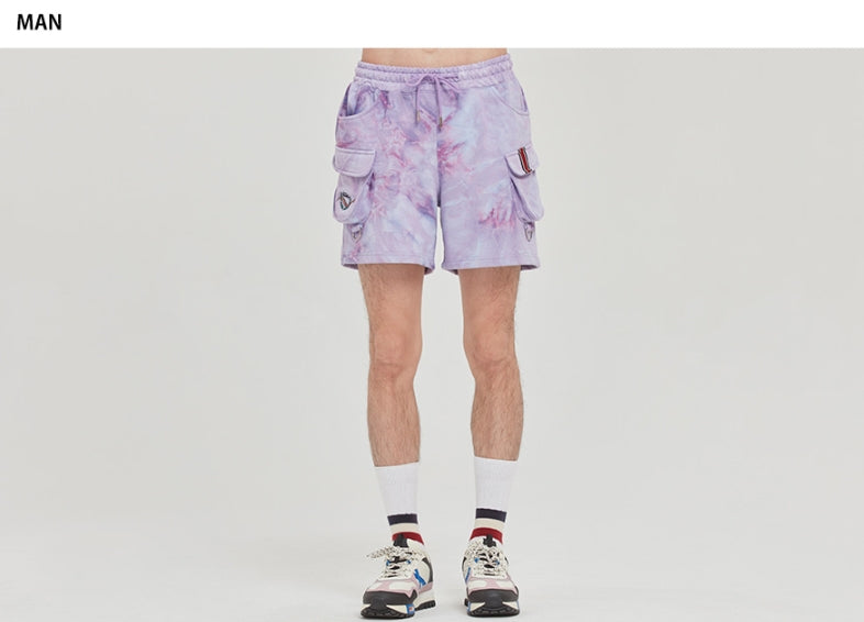 ロマンティッククラウン(ROMANTIC CROWN) FRIDAY TIE DYE SHORTS_PURPLE