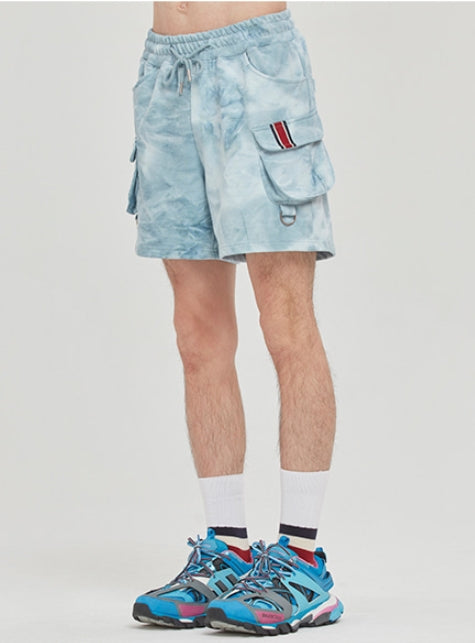 ロマンティッククラウン(ROMANTIC CROWN) FRIDAY TIE DYE SHORTS_SKY BLUE