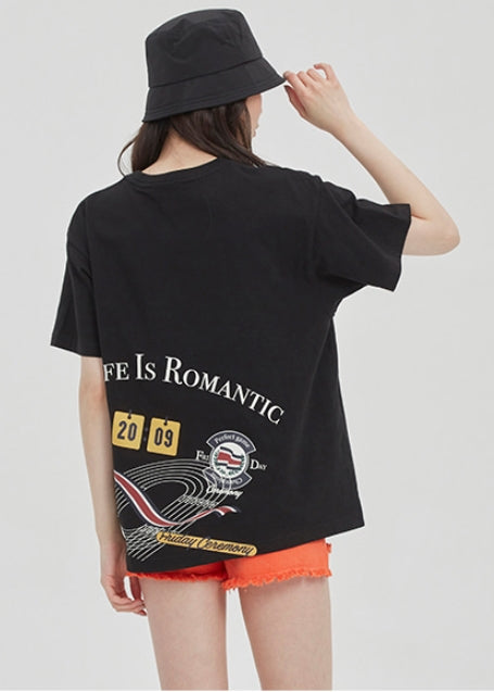 ロマンティッククラウン(ROMANTIC CROWN)  FRIDAY GRAPHIC TEE_BLACK