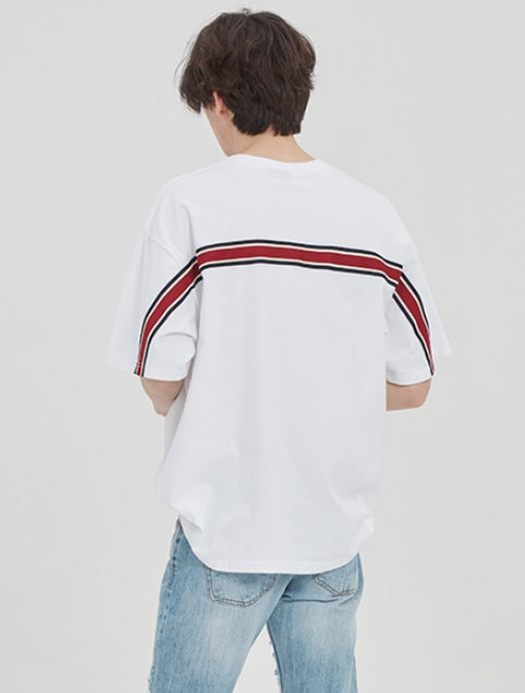 ロマンティッククラウン(ROMANTIC CROWN) FRIDAY BACK LINE TEE_WHITE