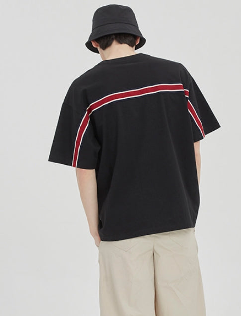 ロマンティッククラウン(ROMANTIC CROWN) FRIDAY BACK LINE TEE_BLACK