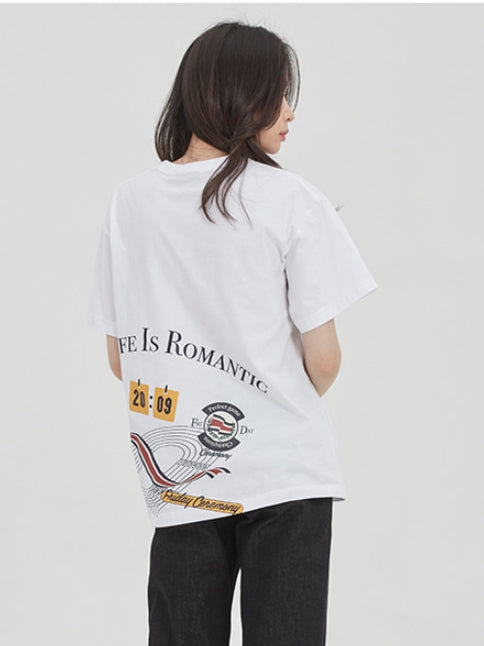 ロマンティッククラウン(ROMANTIC CROWN)  FRIDAY GRAPHIC TEE_WHITE