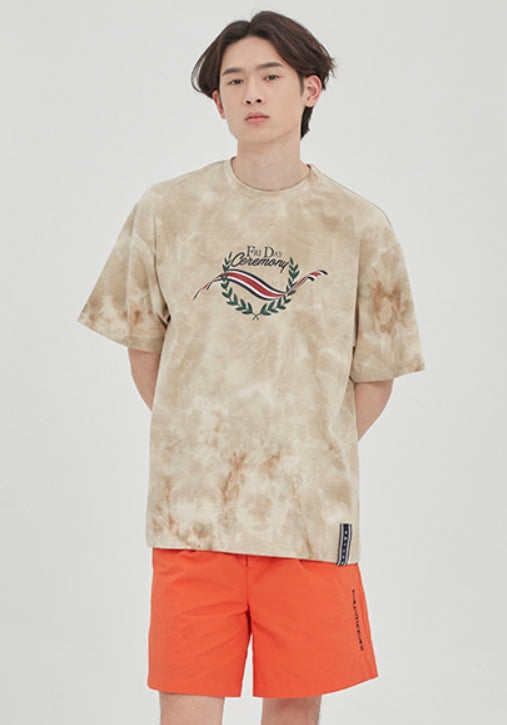ロマンティッククラウン(ROMANTIC CROWN) FRIDAY TIE DYE TEE_OATMEAL