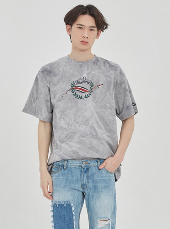 ロマンティッククラウン(ROMANTIC CROWN) FRIDAY TIE DYE TEE_GREY