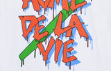 アクメドラビ(acme' de la vie)  ADLV ORANGE GRAFFITI T-SHIRT