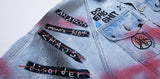 ブラックブロンド(BLACKBLOND) BBD Maverick Graffiti Denim Jacket (Light Blue)