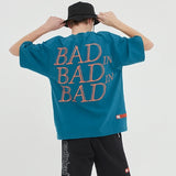 ベドインベド(BADINBAD)  SERIF FONT TEE_BLUE GREEN