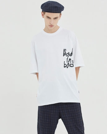 ベドインベド(BADINBAD)  SCRIBE LOGO TEE_WHITE