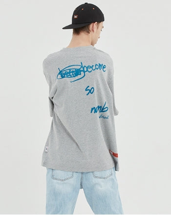 ベドインベド(BADINBAD)  SCRIBE LOGO TEE_GREY