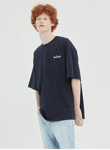 ベドインベド(BADINBAD)  DOCUMENT GRAPHIC TEE_NAVY