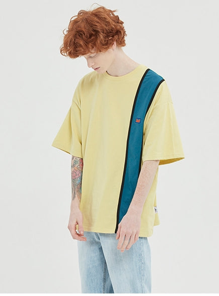 ベドインベド(BADINBAD)  HOOLIGAN FLAG TEE_LIME YELLOW