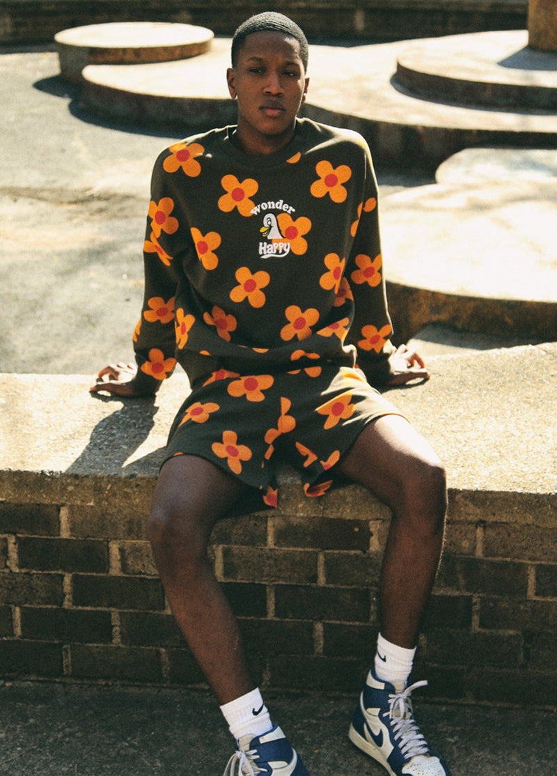 ワンダービジター(WONDER VISITOR) Flower pattern Training pants