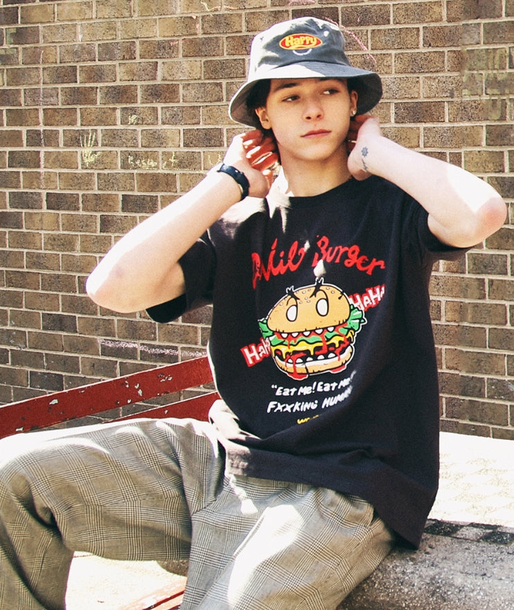 ワンダービジター(WONDER VISITOR) 2020 Signature bucket-hat [washed black]