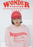 ワンダービジター(WONDER VISITOR) Rabbit Crop hoodie-Light pink