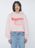 ワンダービジター(WONDER VISITOR) Rabbit Crop hoodie-Light pink