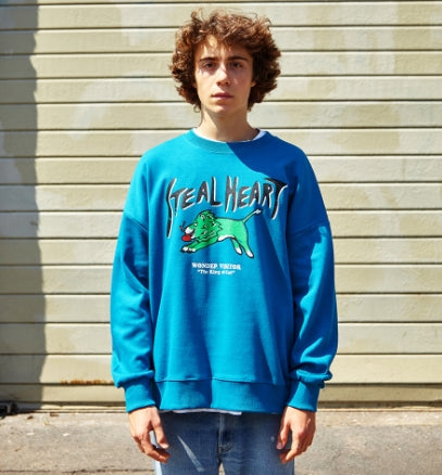 ワンダービジター(WONDER VISITOR) Lion vintage print Sweatshirt