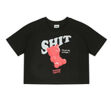 ワンダービジター(WONDER VISITOR) Jelly bear crop T-shirt