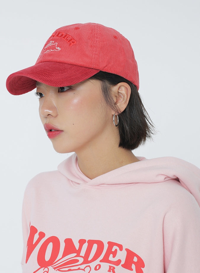 ワンダービジター(WONDER VISITOR) Rabbit Corduroy two-tone ball cap