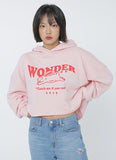 ワンダービジター(WONDER VISITOR) Rabbit Crop hoodie-Light pink