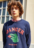 ワンダービジター(WONDER VISITOR) Monster vintage print Sweatshirt