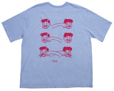 ワンダービジター(WONDER VISITOR) Happy cross punch T shirt - Light blue