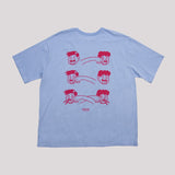 ワンダービジター(WONDER VISITOR) Happy cross punch T shirt - Light blue