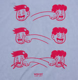 ワンダービジター(WONDER VISITOR) Happy cross punch T shirt - Light blue