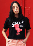 ワンダービジター(WONDER VISITOR) Jelly bear crop T-shirt