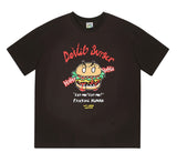 ワンダービジター(WONDER VISITOR) Devil burger vintage print T-shirt