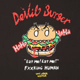 ワンダービジター(WONDER VISITOR) Devil burger vintage print T-shirt