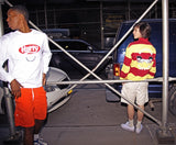 ワンダービジター(WONDER VISITOR)  Logo striped polo [Red/Yellow]