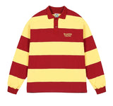 ワンダービジター(WONDER VISITOR)  Logo striped polo [Red/Yellow]