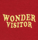 ワンダービジター(WONDER VISITOR)  Logo striped polo [Red/Yellow]