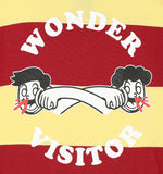 ワンダービジター(WONDER VISITOR)  Logo striped polo [Red/Yellow]