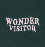 ワンダービジター(WONDER VISITOR)  Logo striped polo [Green/Pink]