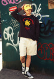 ワンダービジター(WONDER VISITOR) Sun face L/SL T-shirt