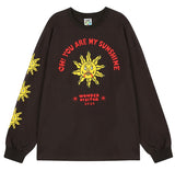 ワンダービジター(WONDER VISITOR) Sun face L/SL T-shirt