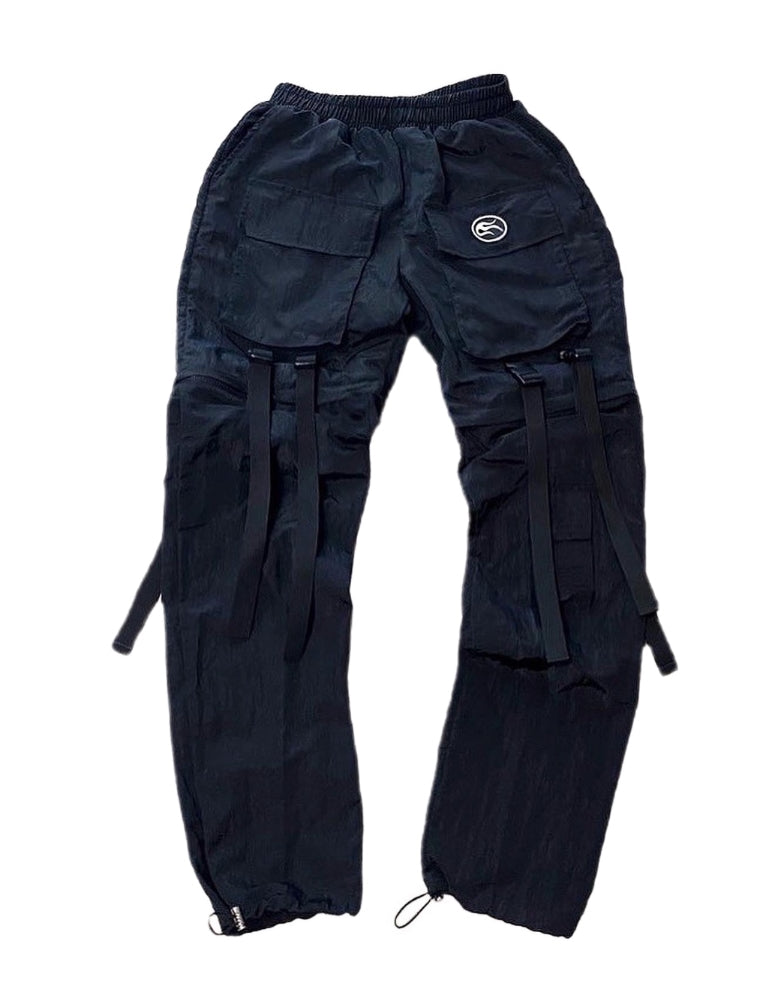 トレンディウビ(Trendywoobi) nylon metal two-way pants black