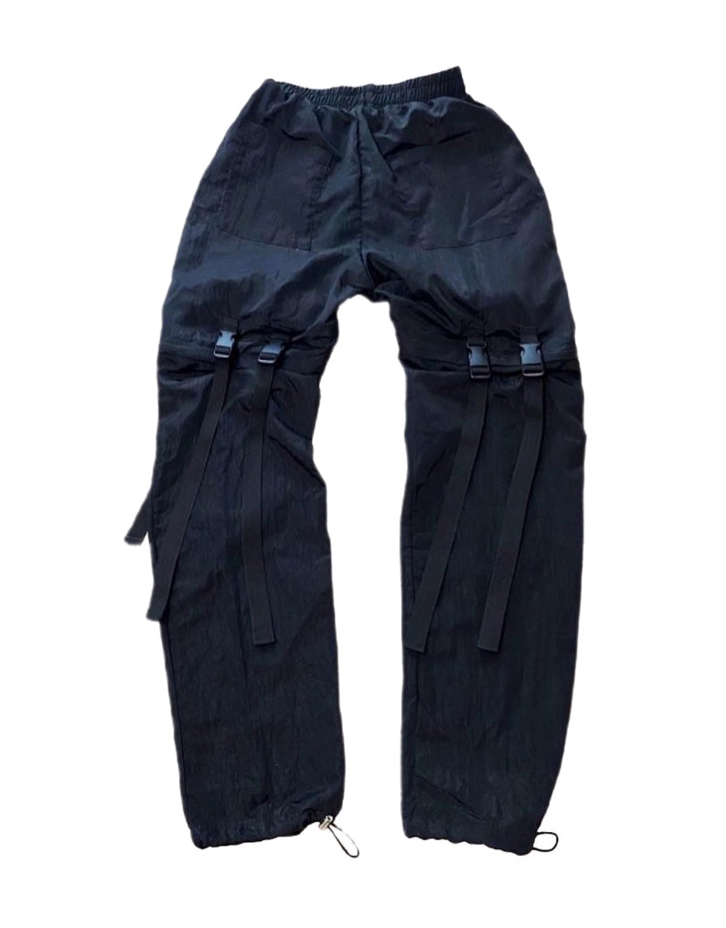 トレンディウビ(Trendywoobi) nylon metal two-way pants black