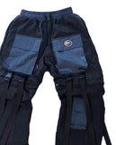 トレンディウビ(Trendywoobi) nylon metal two-way pants blue