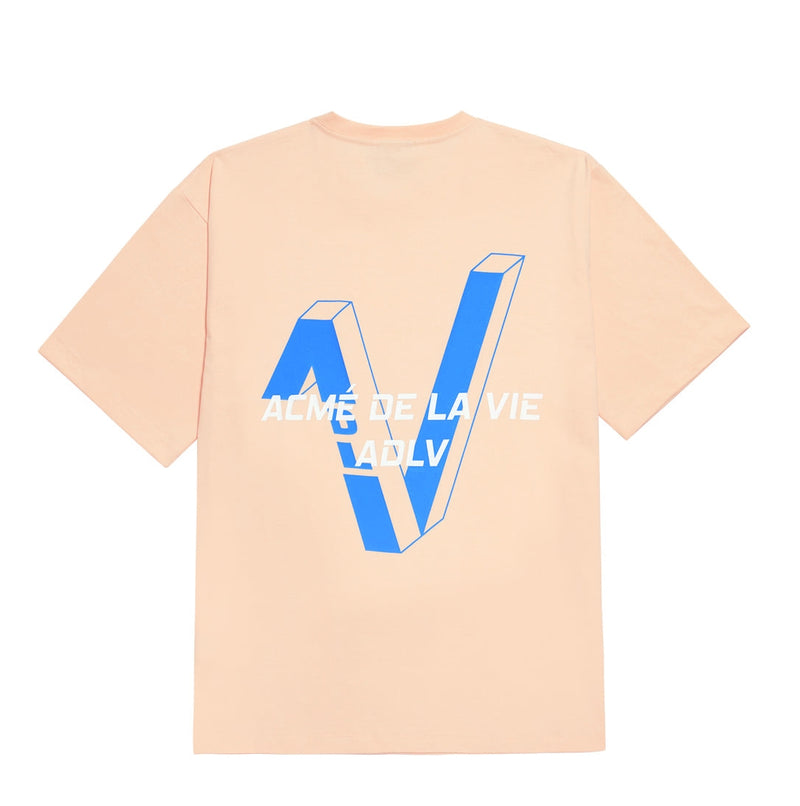 アクメドラビ(acme' de la vie) ADLV V SYMBOL LOGO SHORT SLEEVE T-SHIRT BEIGE