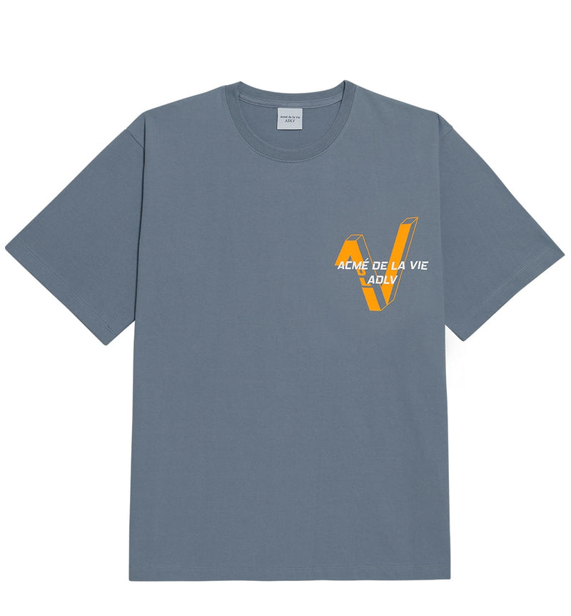 アクメドラビ(acme' de la vie) ADLV V SYMBOL LOGO SHORT SLEEVE T-SHIRT GREY