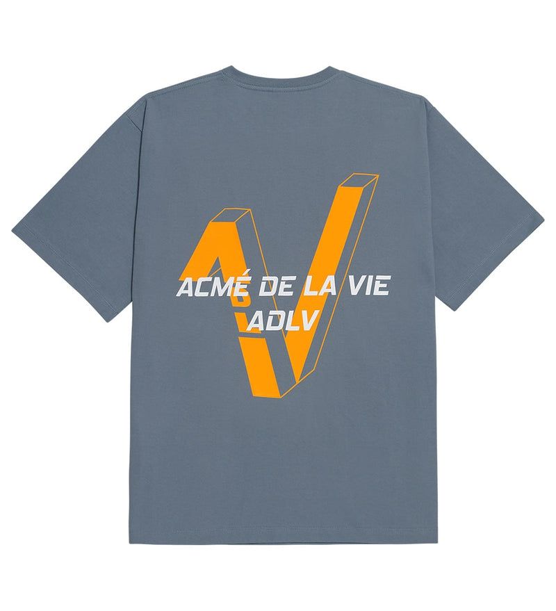 アクメドラビ(acme' de la vie) ADLV V SYMBOL LOGO SHORT SLEEVE T-SHIRT GREY
